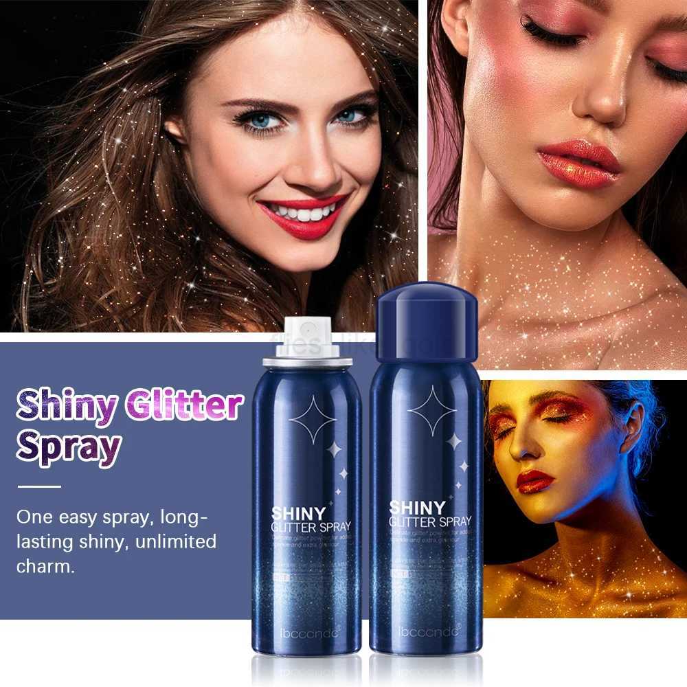 Hair body flash night club party body spray flash makeup beauty and health flash spray cosmetics for body shimmer makeup W240812