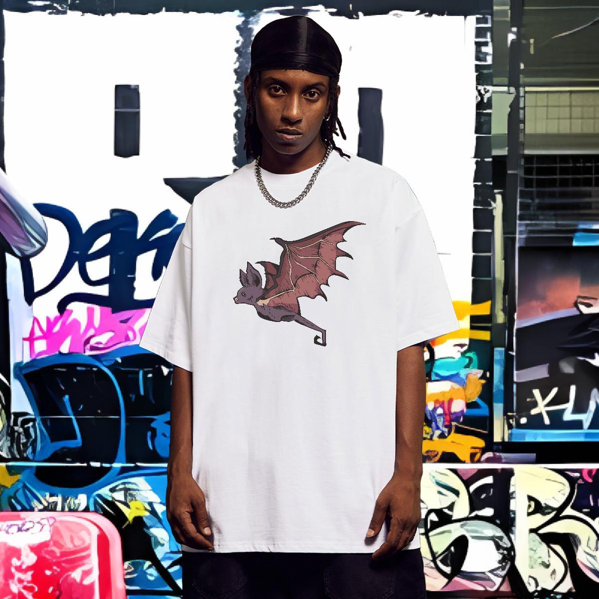 Designer Man T Shirts bat Breathable Crew Neck Street Wear Graphic 230g 100% Cotton Men Tees DIY Customized Top Tees