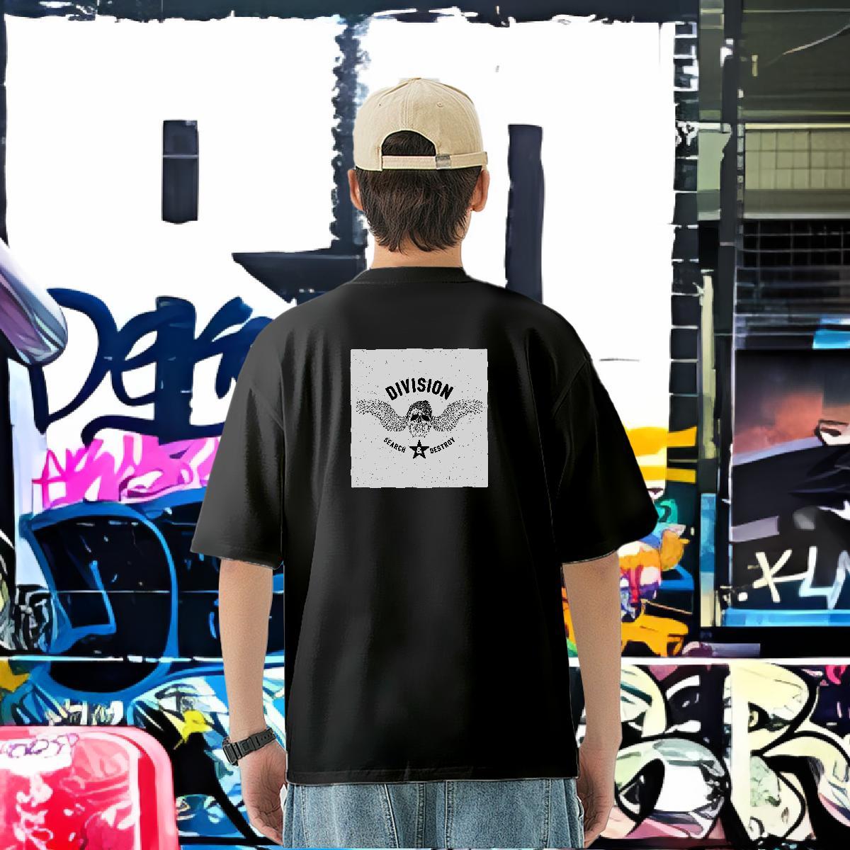 2024 T-Shirts skull Polos 230g Pure Cotton Outdoor Cool Design Anime Print Crew Neck Breathable Couples T Shirts