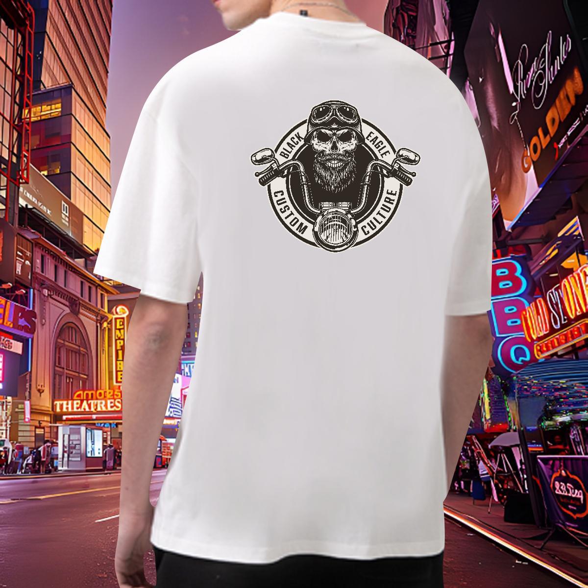 Free Shipping T-Shirts for Men skull Tshirts 230g Cotton Casual Beach Classic Anime Breathable Mens Tshirts