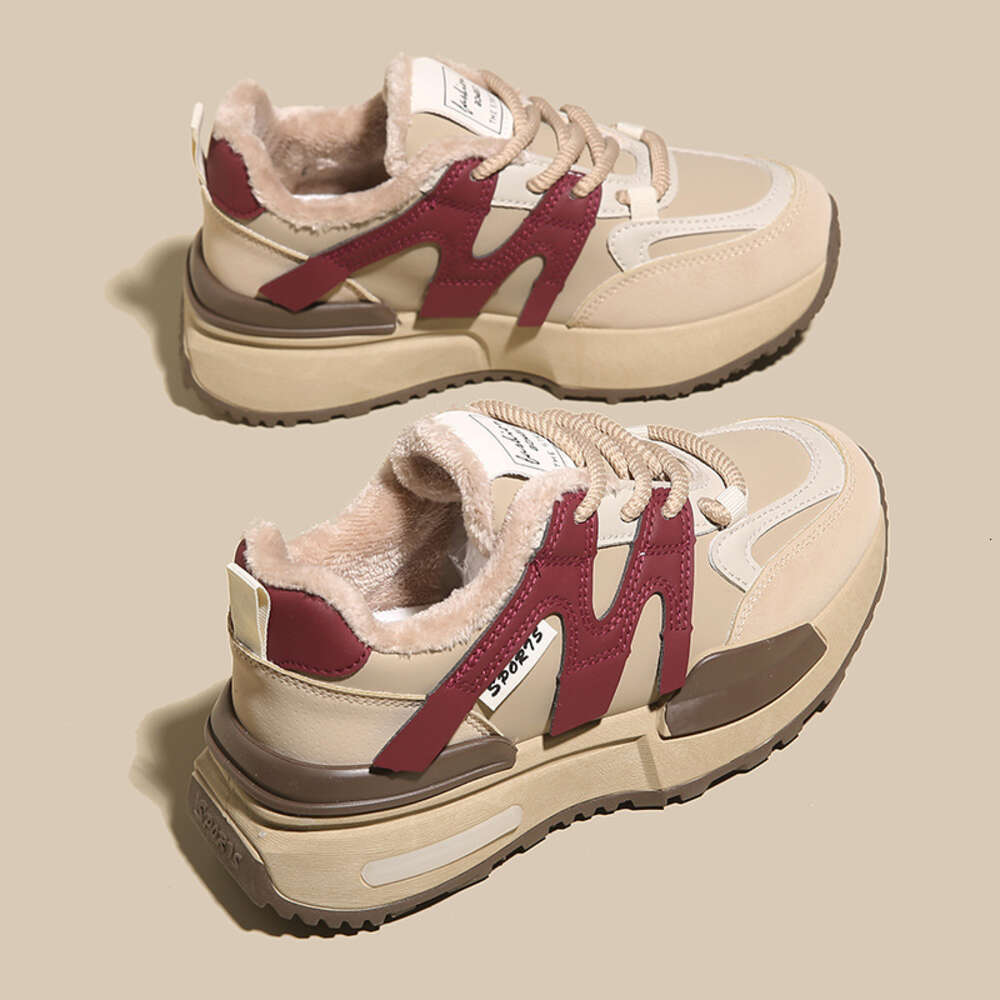 Ddmysports Winter New Instagram Korean Edition Plushed Forrest Gump Shoes For Female Students Warm Dad Leisure Street Shoot B Outdoor