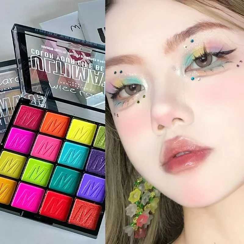 Rich Color Eyeshadow Plate Glitter Pearlescent Eye Shadow 16-color Ultimate Shadow Palette Bright Green Blue Eye Makeup CosmeticCL240812