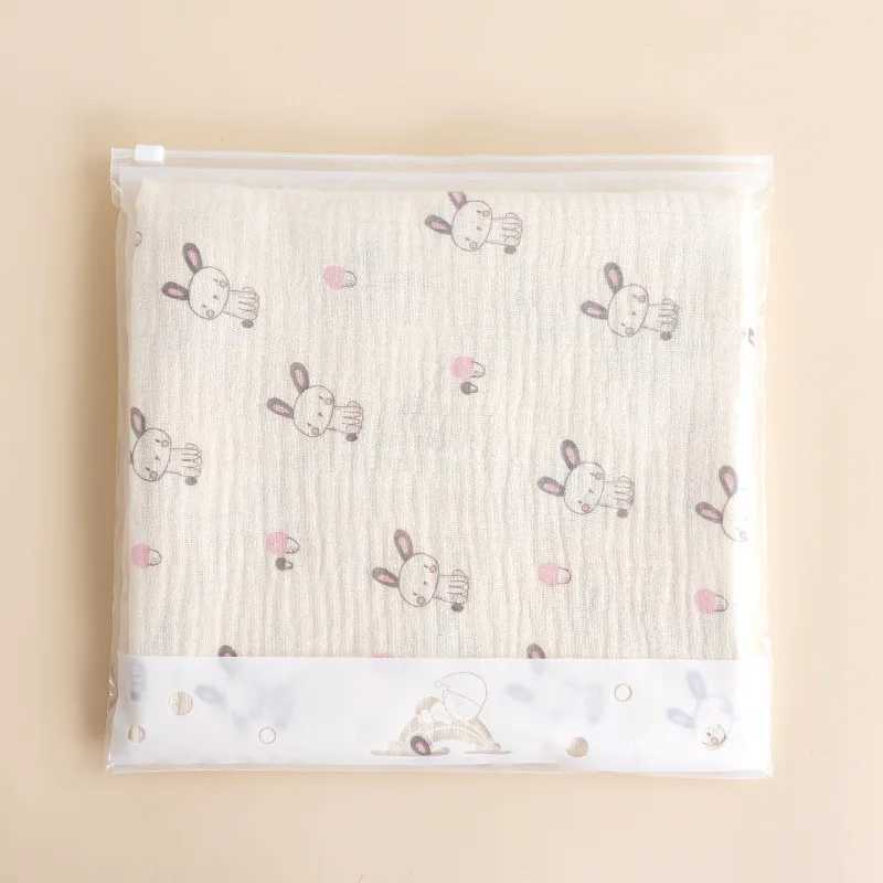 Ins baby blanket plain bed sheet 2-layer cotton blanket for newborn bath towels summer bedding baby soft blanketW240810