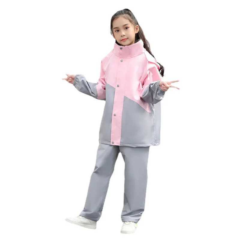 Raincoat and Rain Pants Suit for Kids Separate Body Waterproof Jacket for Primary and Secondary School Students Raincoat Kids Y240810