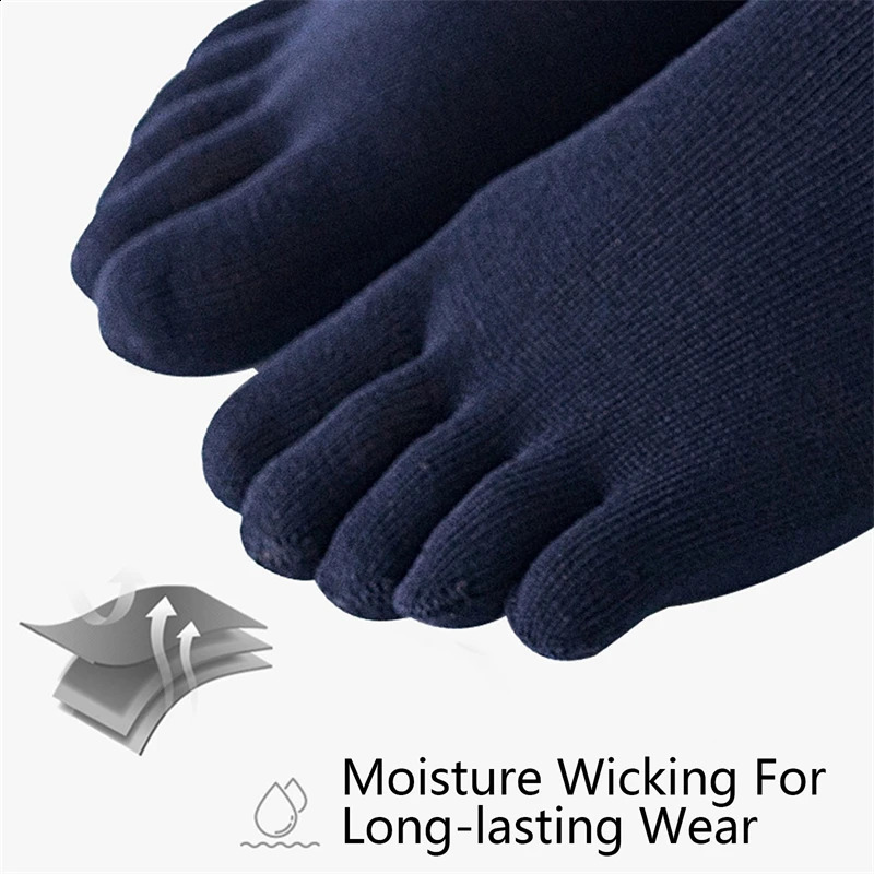 5pairs Unisex Men Women Toe Socks Cotton Five Finger Socks Running Breathable Sweat Deodorant Antibacterial Casual Sports Sock 240812