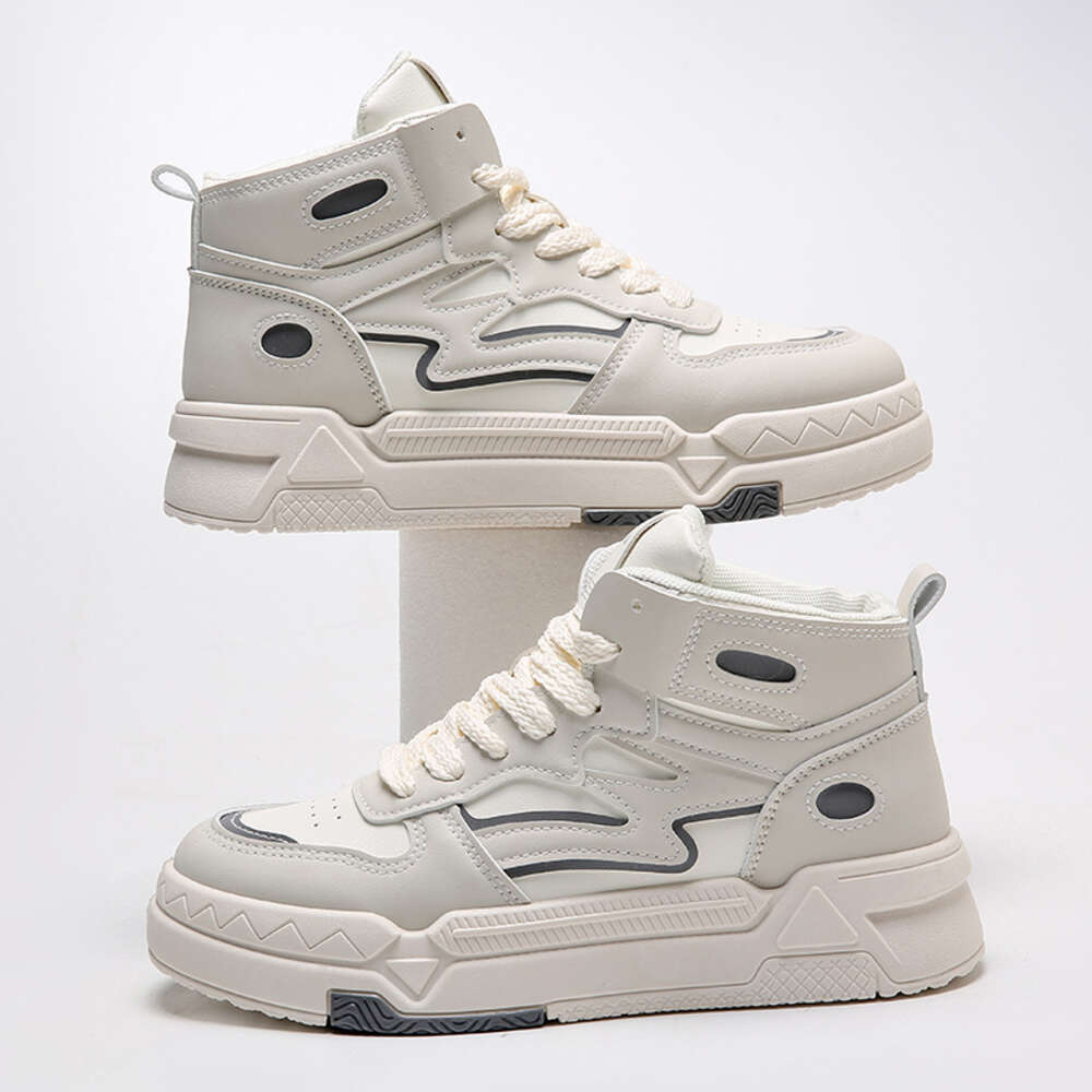 Ddmysports Autumn Winter New Thick Sole Little White Student Igh Top Sports Board Korean Edition Trendy Casual Running Shoes Outdoor