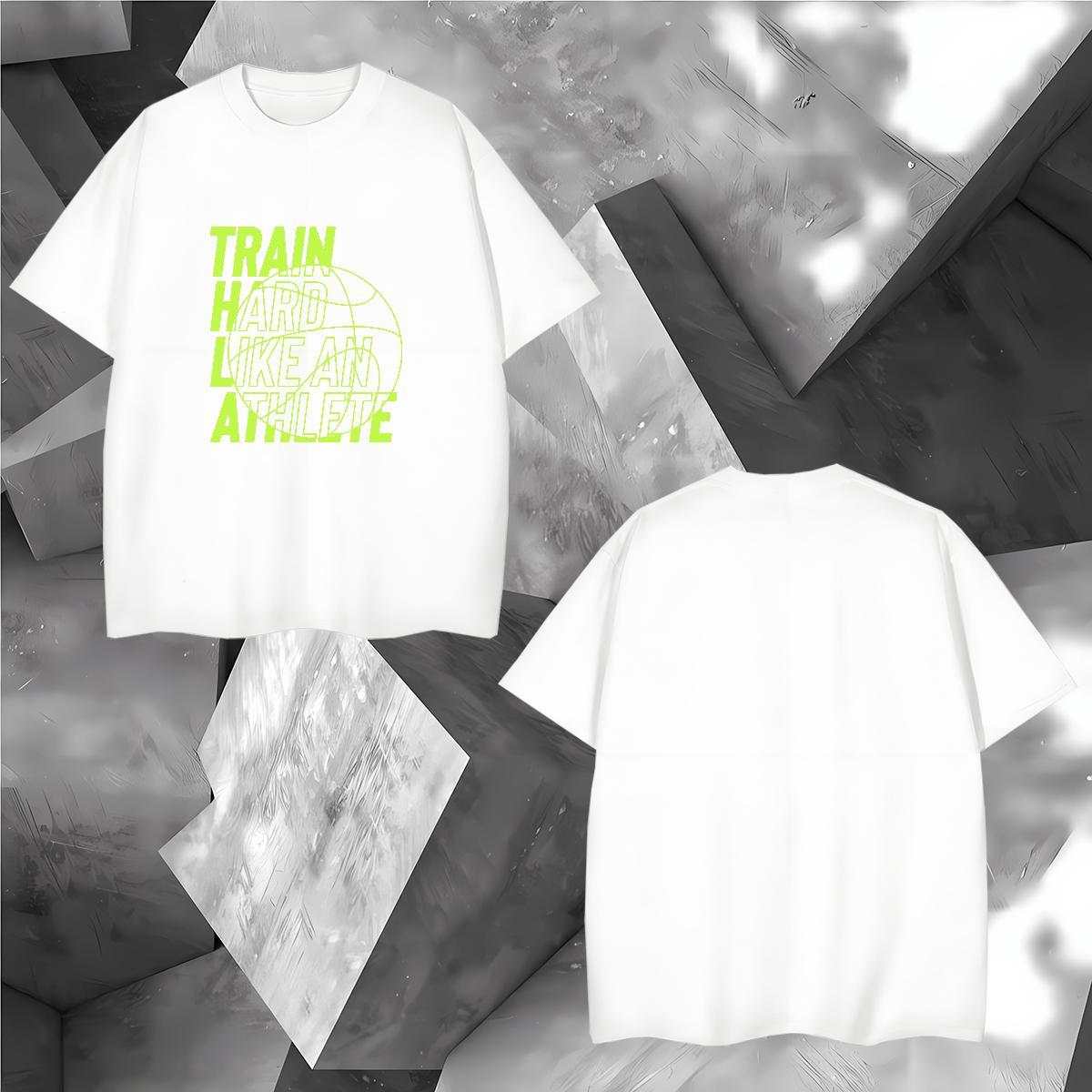 Designer Fashion 230g Pure Cotton T shirt letter Sports Casual Tshirt for Man Woman Tees Shirts Breathable Crew Neck Classic DIY Printed