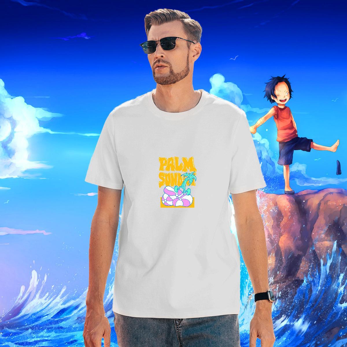 Cool Design Mens Tshirts beach 230g 100% Cotton Summer Casual Short Sleeve O-Neck T-Shirts Custom Print Plus Size Free Shipping Tops Tees