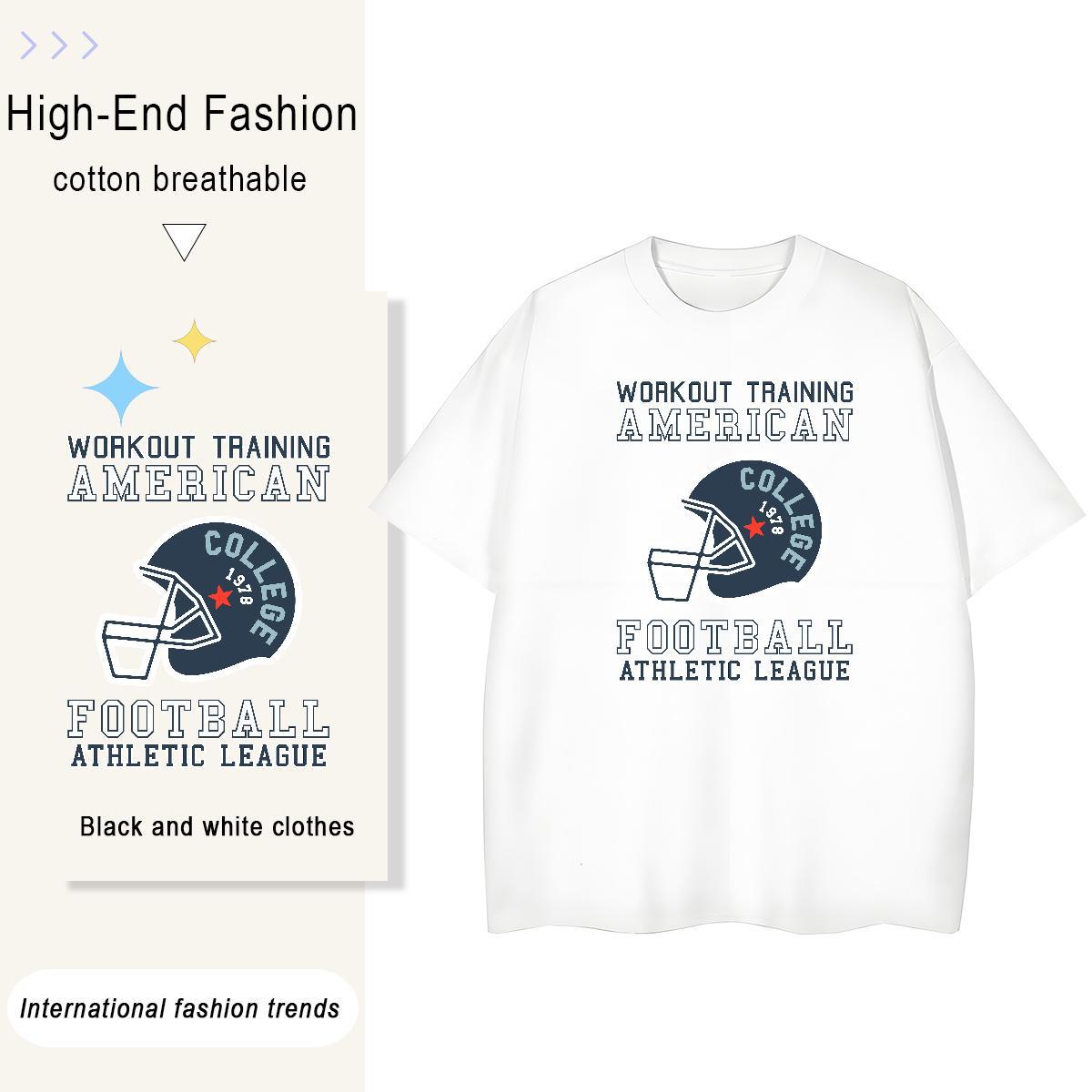 Brand Men Clothes T-Shirt Street wear Hip Hop 230g 100% Cotton DIY Printed Round Neck Short Sleeve letter Men T Shirts Fashion Design Tops Shirt