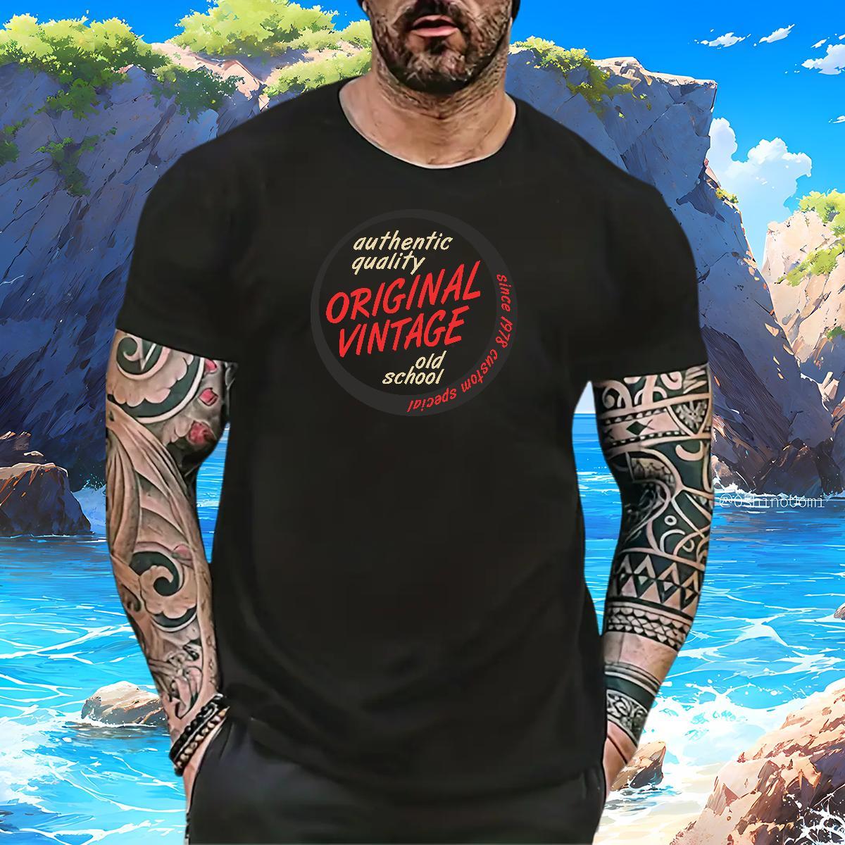 Soft Men Tshirts letter 230g 100% Cotton Spring Summer Breathable Man T Shirts Anime Print 2024 New Tops