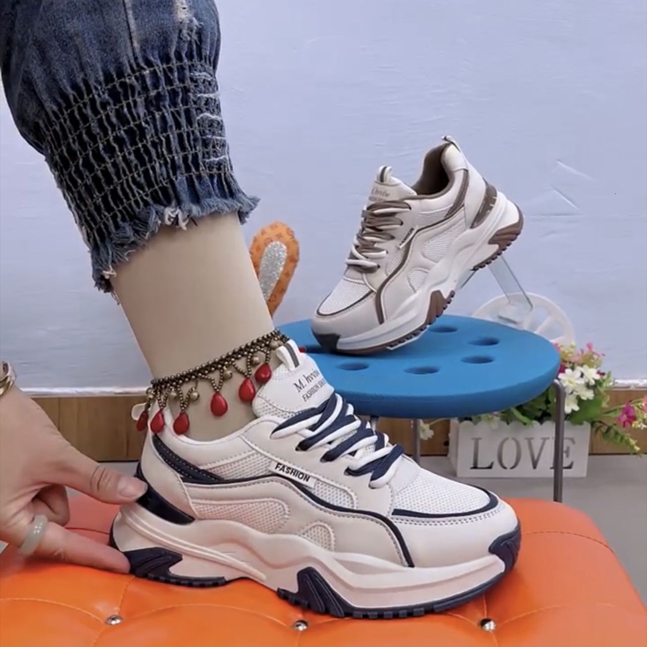 Ddmysports Dad S New Spring And Autumn Small Tall Thick Sole Versatile Instagram Super Ot Casual Sports Women Shoes Outdoor