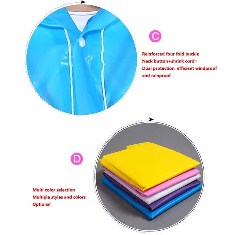 Adult Raincoat / Children Rain Poncho Travel Rain Gear Coat Outdoor Hiking Accessories Child Raincoat Kids Rainwear Waterproof Y240810
