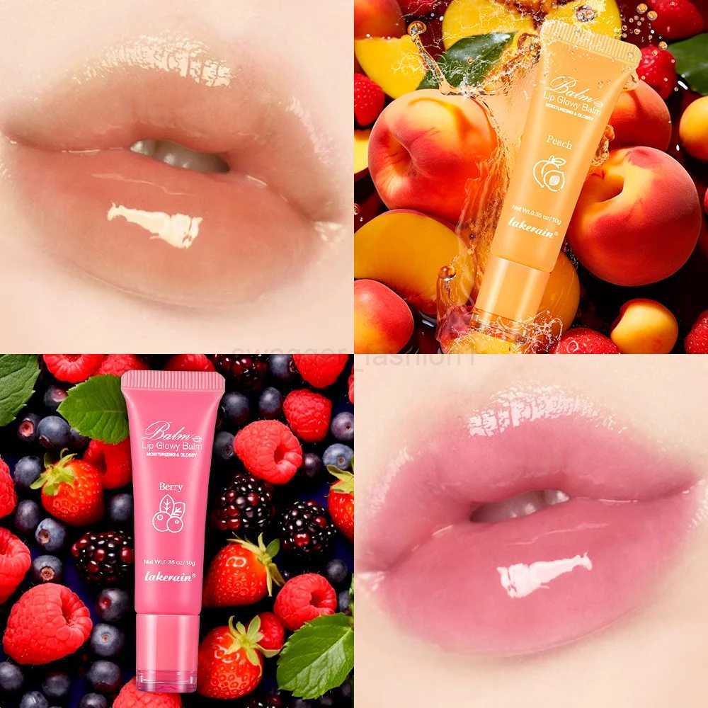 Moisturizing Lip Glow Blam Liquid Lip Gel Mask Reduce Lip Line Remove Dead Skin Peach Grape Lip Gloss Lips Care Product 10gXJ240812