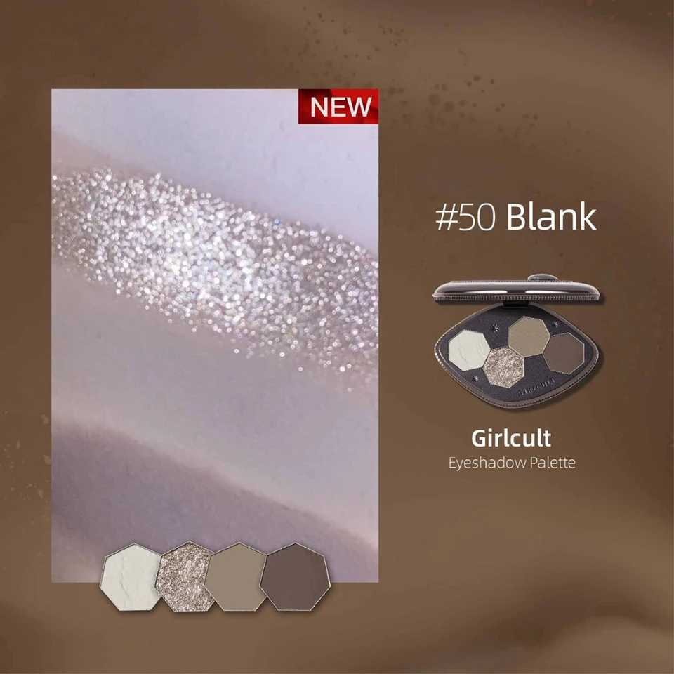 Girlcult Dark series eyeshadow four inventions New metal shiny creative color Cool girl fashion eyeshadowCL240812