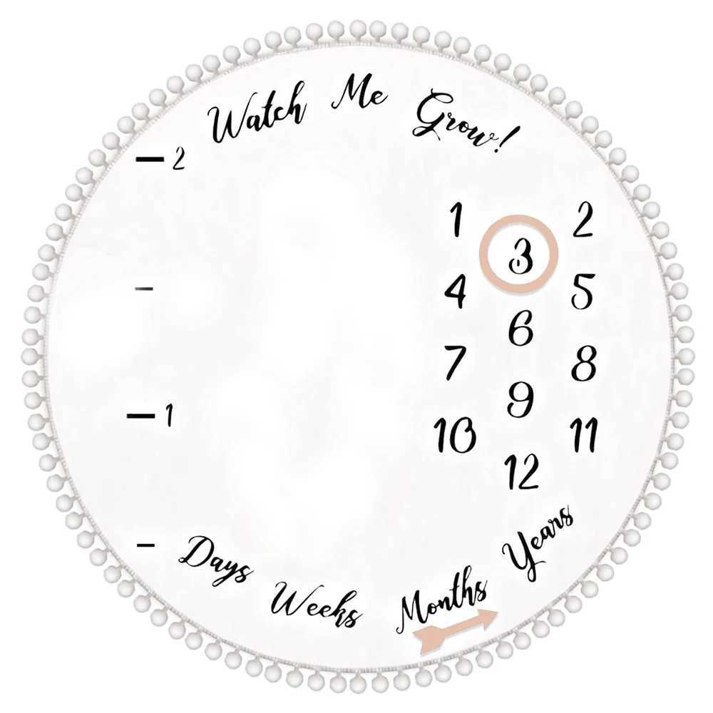 Ylsteed flannel monthly milestone blanket babys first year calendar month growth chart shower gift newborn photography backgroundW240810