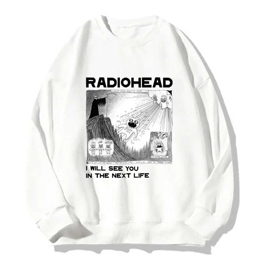 Radiohead I will see you in my next life. Mens/Womens Rock Boys Retro Printed Sportswear Hip Hop Street Clothing Sudaderas MensW240724