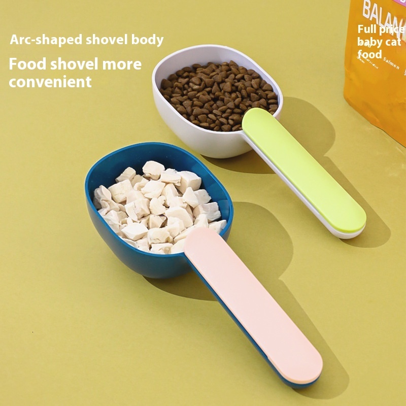 Pet cat dog shovel, color matching food feeding spoon, pet supplies