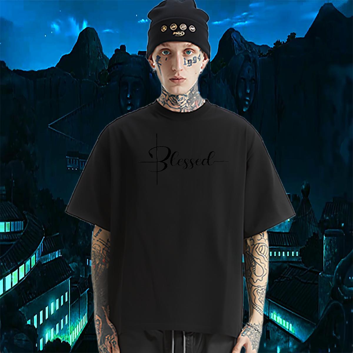 Classic Men T Shirts letter Tshirts 100% Cotton 230g Daily Wear Popular Custom Print Plus Size Crew Neck Breathable Mens Tshirts