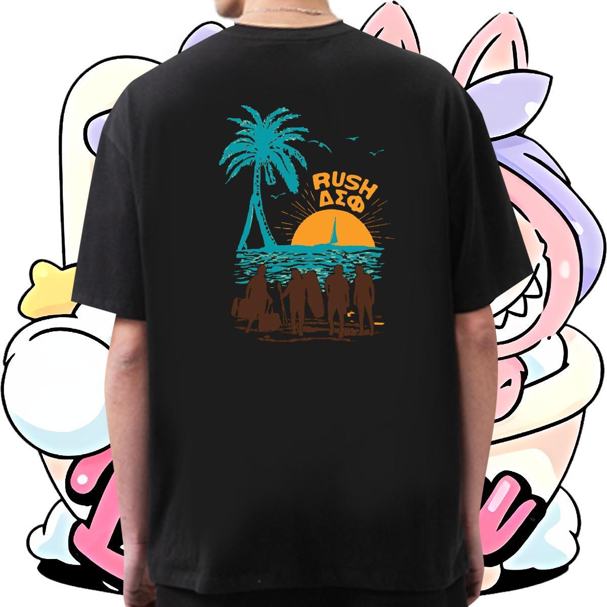 Fashion Casual T-Shirts tree Clothings 230g Pure Cotton Spring Summer Soft Plus Size Cartoon Breathable Short Sleeve Mens Tshirts