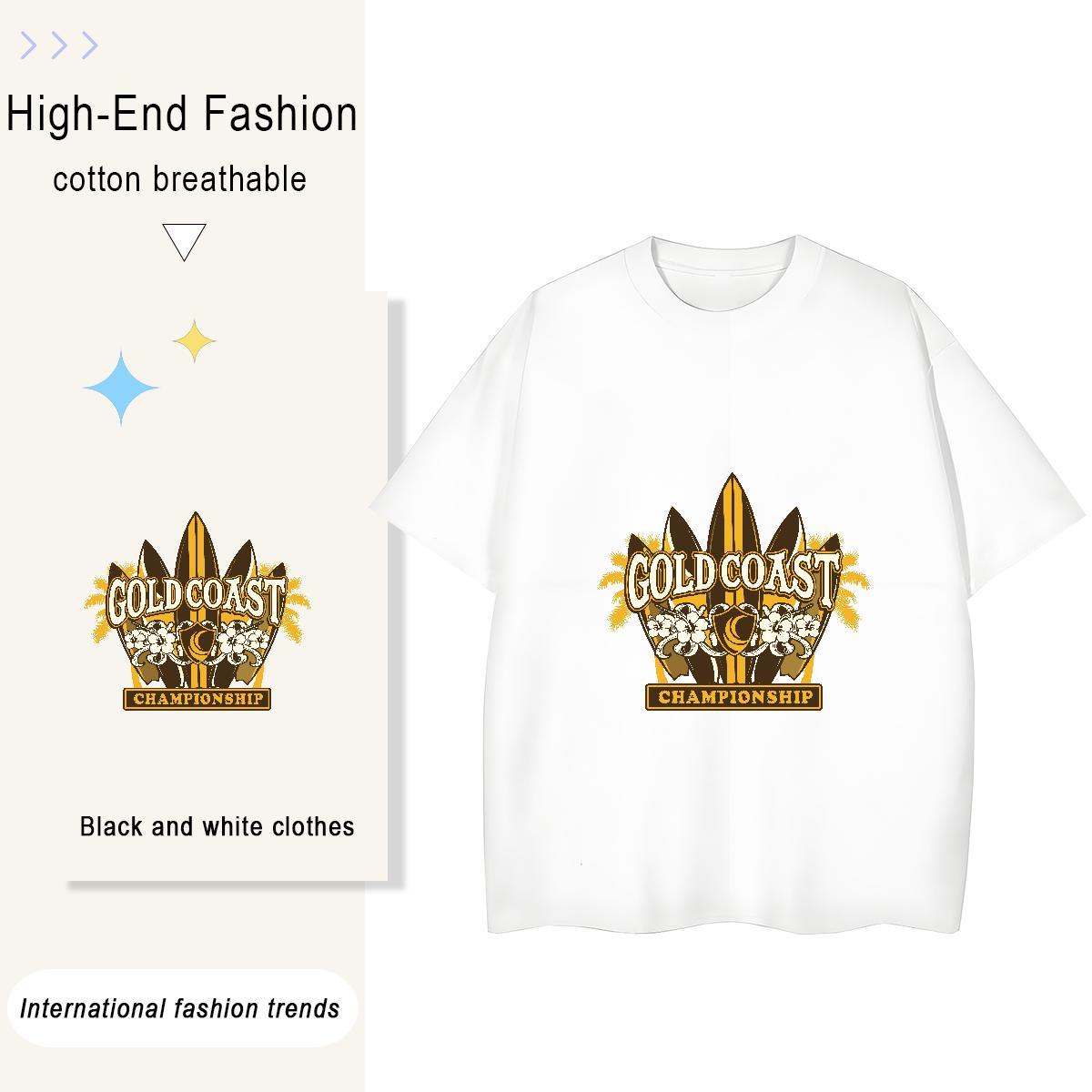 Loose Tshirts Casual 230g Pure Cotton Anime Breathable letter Man T Shirts Designer Fashion Tees Shirts