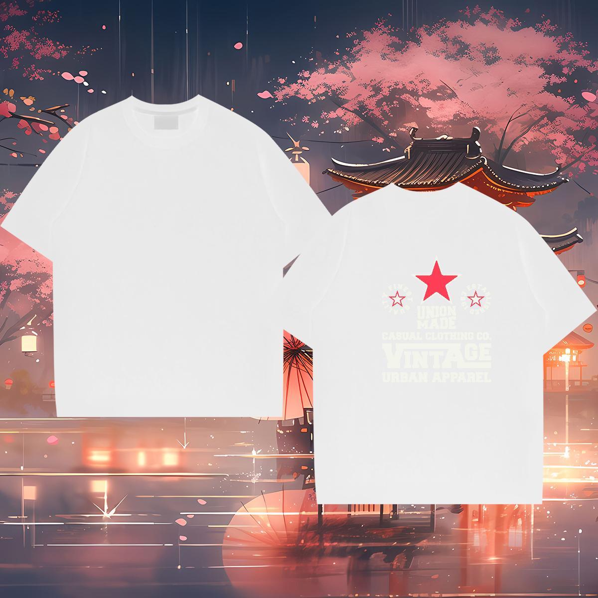 New Arrival T-Shirts letter Polos 100% Cotton 230g Outdoor Comfortable Oversized 4XL Short Sleeve Soft Mens Tshirts