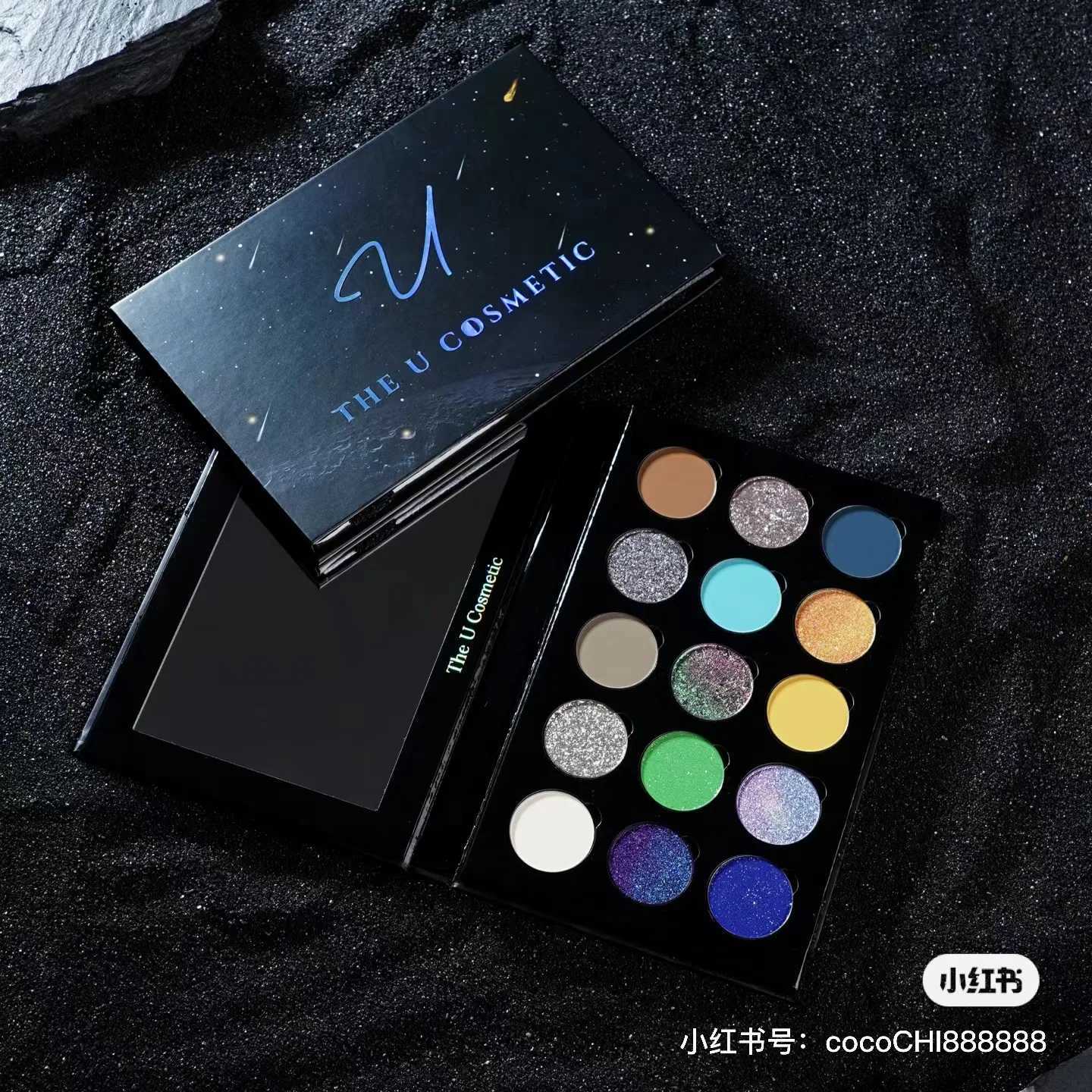 The U Cosmetic Cosmic Eye 15 Color Eyeshadow tray Matte Shimmer Chameleon Eyeshadow MakeupCL240812