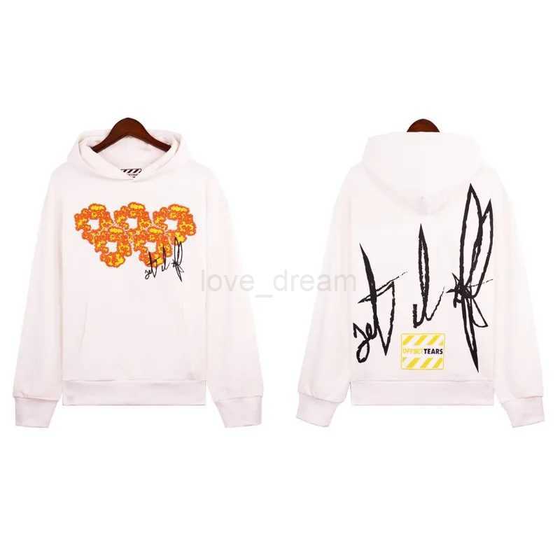 Autumn and Winter American High Street Trendy Warm Long Sleeve Hoodie Fun Printed Loose Oversized Hoodie Casual Sports ShirtXJ240812