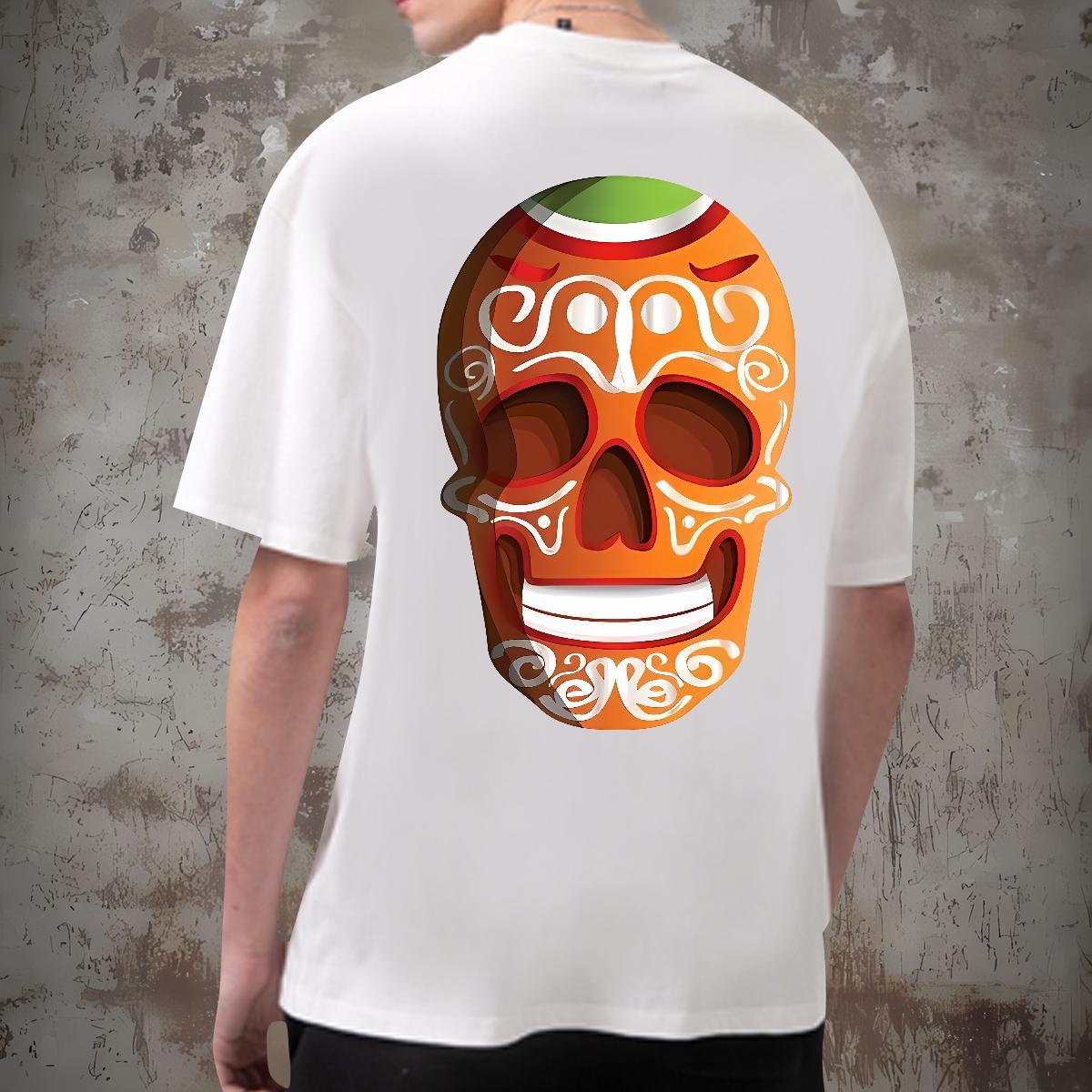 2024 Designer T-Shirts for Men skull Clothes 230g Pure Cotton Street Soft Asian Size Breathable Crew Neck Tshirt for Man Woman