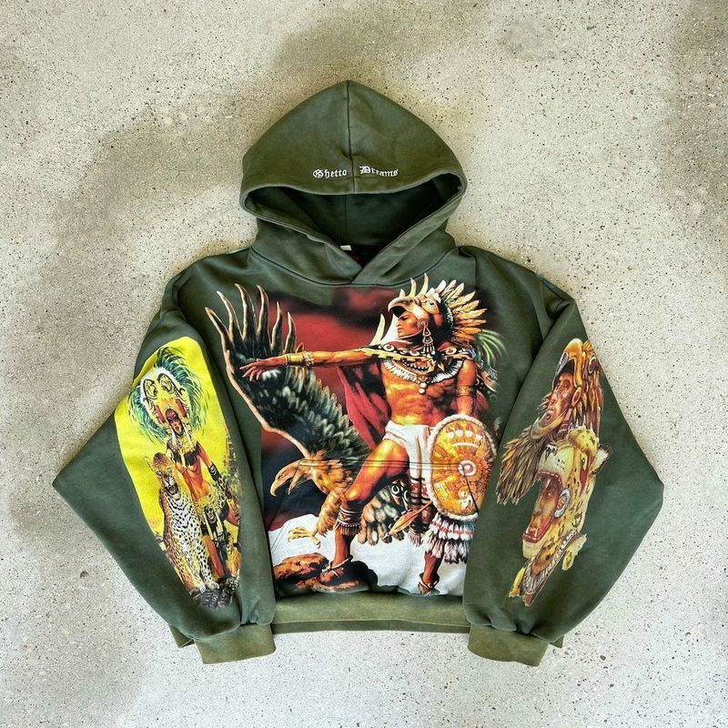 Street Fashion Graphic Printed Hoodies for Men and Women American Casual Top Super Hip Hop Vintage Clothing 240808