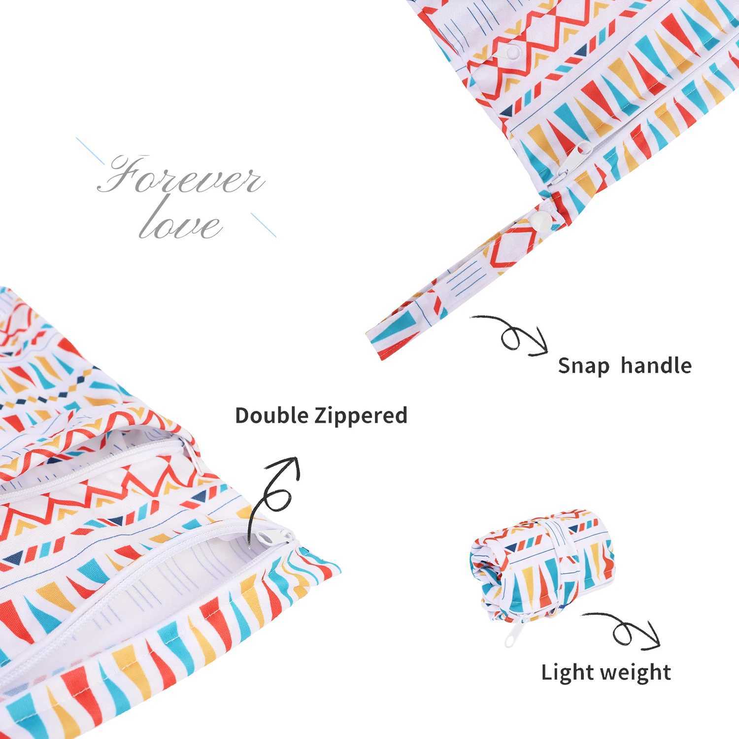Alvababy reusable wet dry bag washable cloth diaper bag fashionable baby diaper bag waterproof diaper bag W240812