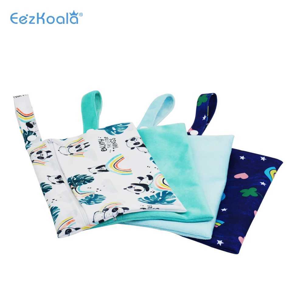 EezKoala Mini Wet Bag Baby Cloth Urine Bag Mens Pad 15X22.5cm Zipper Waterproof Reusable and Washable Wet Bag W240812