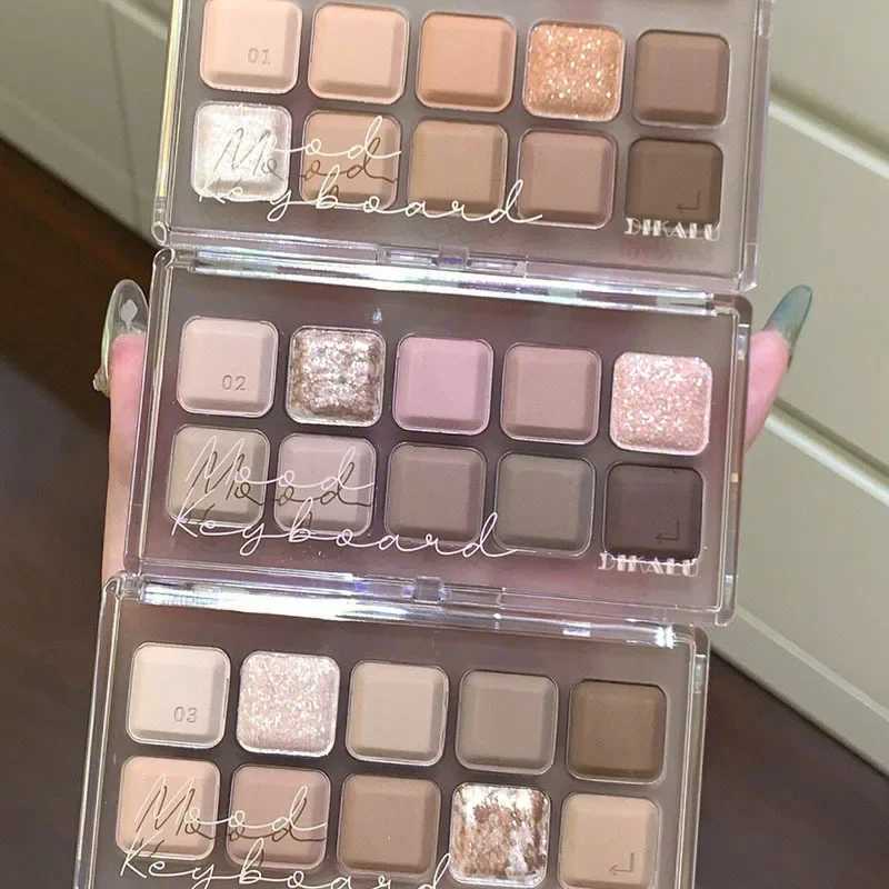 10 color keyboard eye shadow palette used for daily fashionable eye shadow makeup long lasting shiny eye shadow makeup palette cosmeticsW241212