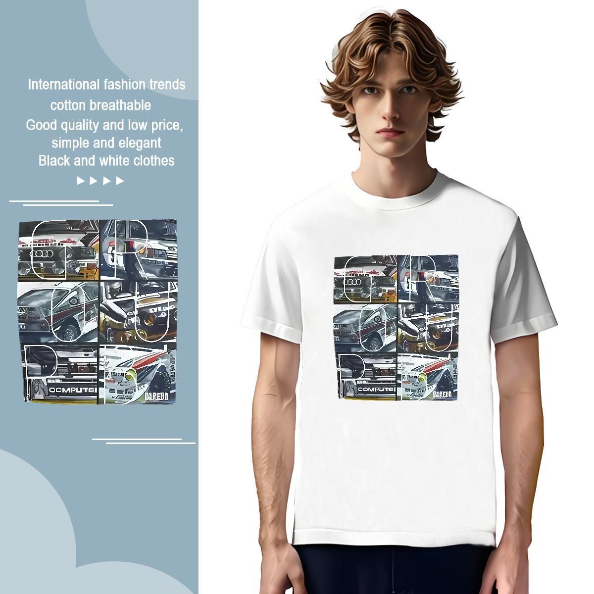 Wholesale Tshirts car 100% Cotton 230g Outdoor Breathable Mens T Shirts Customized Designer Fashion Clothes