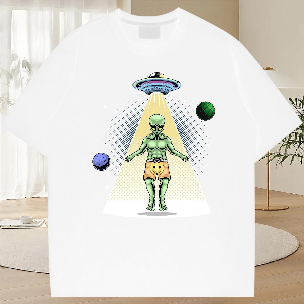 Fashion Design T Shirts Men ET Clothings 230g 100% Cotton Sport TOP Quality Plus Size Cartoon Short Sleeve O-Neck Men Tops Tees