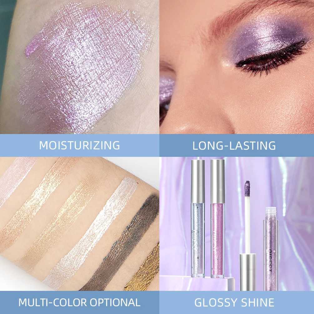 QIBEST liquid eye shadow shimmer durable liquid eyeliner pendant high gloss easy to wear shimmer eye makeupW241212