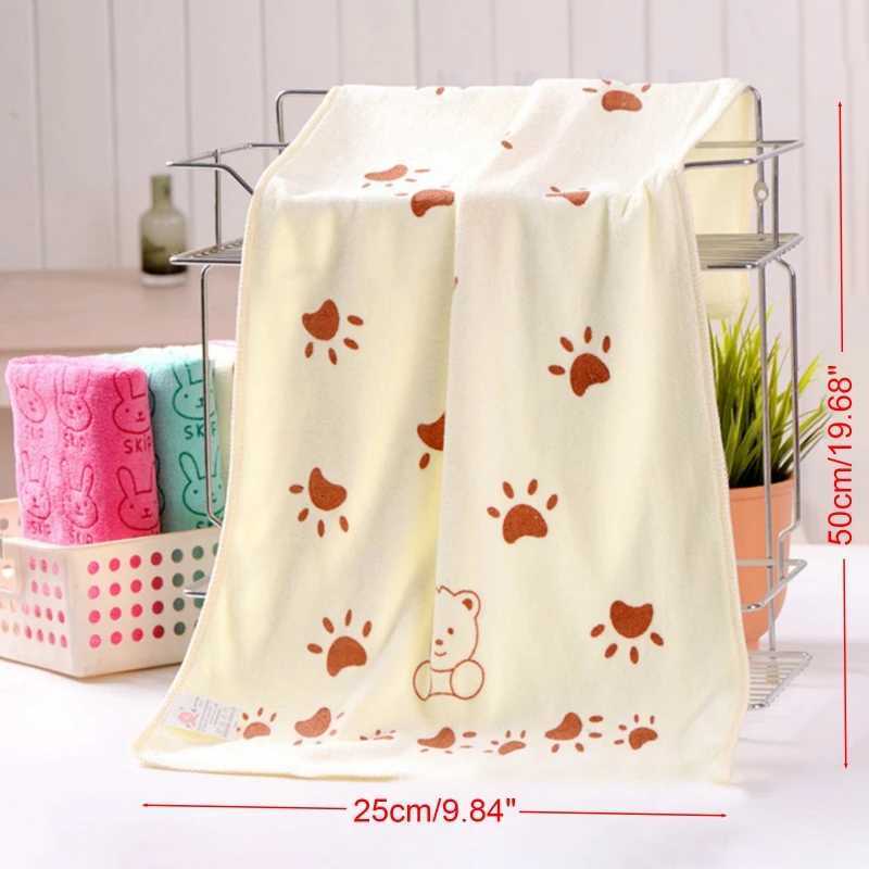 Cute baby cartoon animal heart-shaped printed bath towel newborn bath handle baby item absorbent dry swimsuit cotton towelW240810