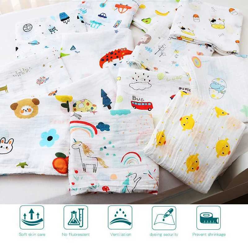 70x70cm baby blanket ultra soft organic cotton newborn birds nest packaging double-layer baby feeding denim towel baby suppliesW240810