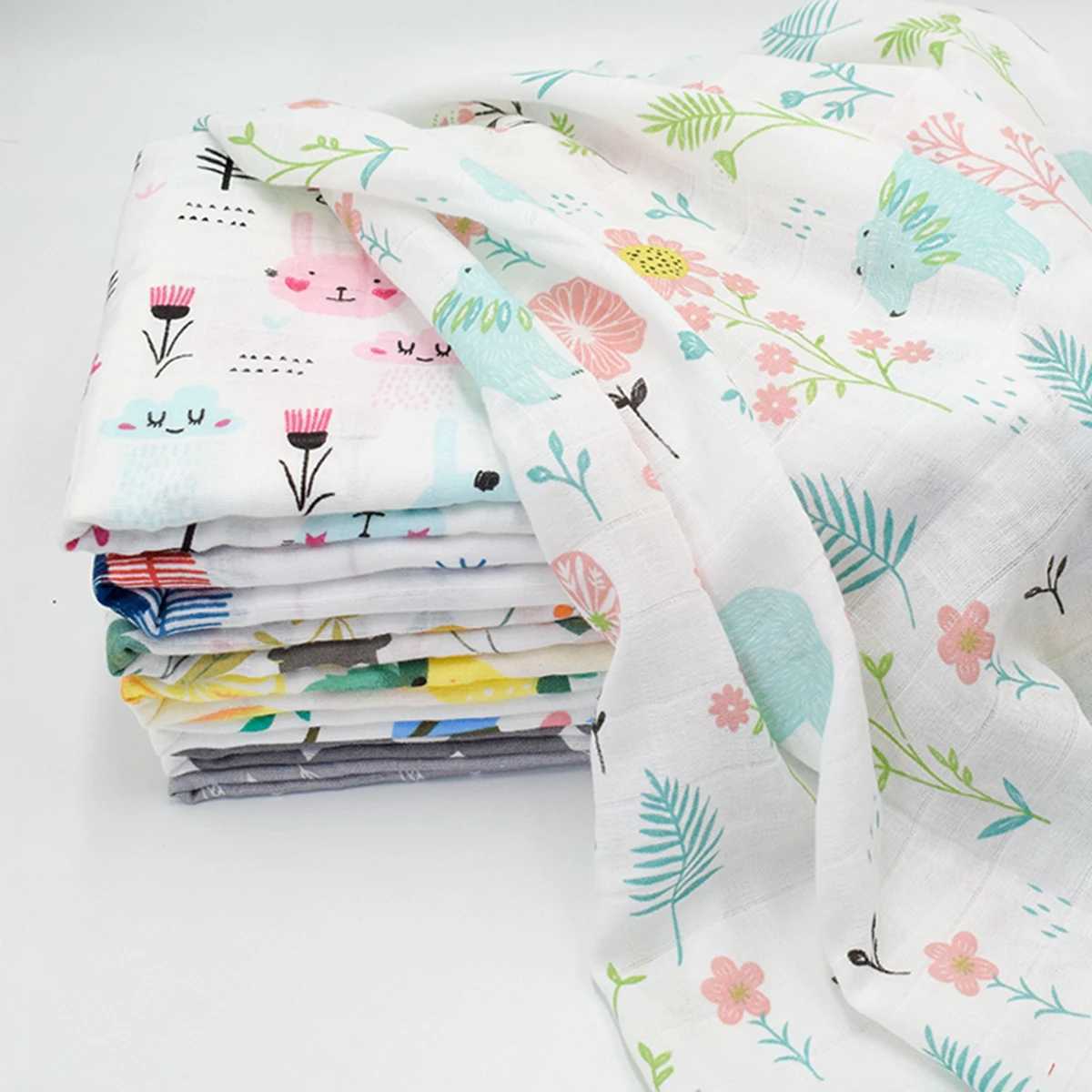 1 piece of fine cotton fabric 100% pure cotton baby birds nest soft newborn packaging INS style baby blanket 120 * 110CMW240810