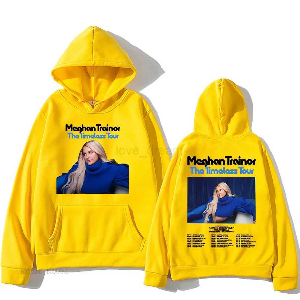 Meghan-Trainor The Timeless Tour 2024 Hoodies Cartoon Graphic Printing Sweatshirts with Hooded Comfortable Women/Men SudaderasXJ240812