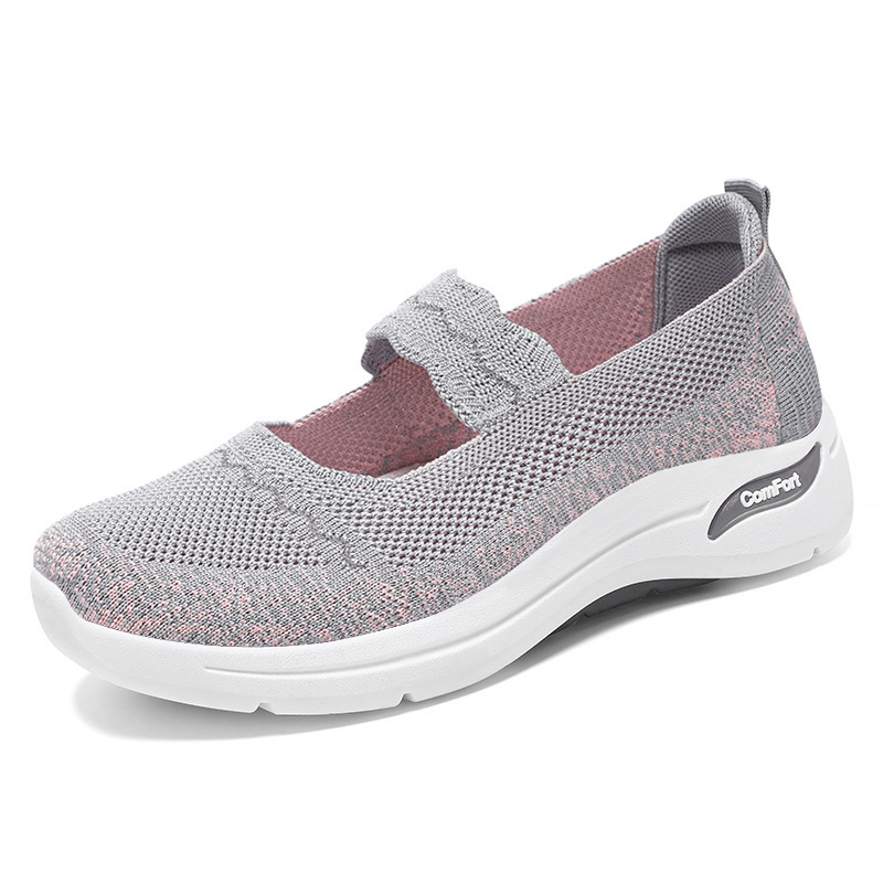 Ddmysports Shoes In Summer Mom S Lightweight And Comfortable Walking Shoes Fly Woven Breathable Casual For Women Outdoor