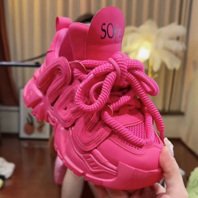 Ddmysports Thick Soled Height Increasing Dad Women S Autumn New Sports Mesh Shoes Casual Versatile Breathable Running Outdoor Shoes