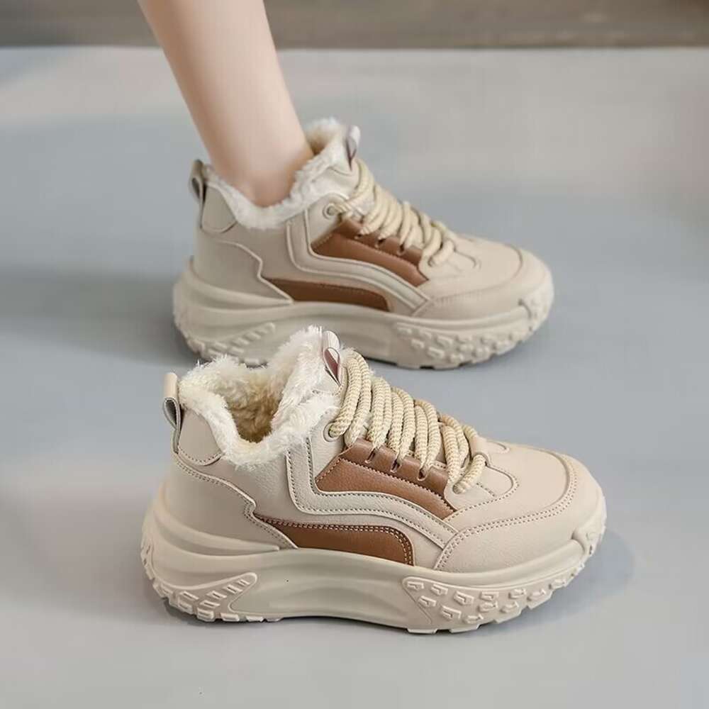 Ddmysports Dad S Women Thickened Winter Outerwear Plush Shoes Warm And Thick Soled Student Snow Cotton Outdoor Shoes