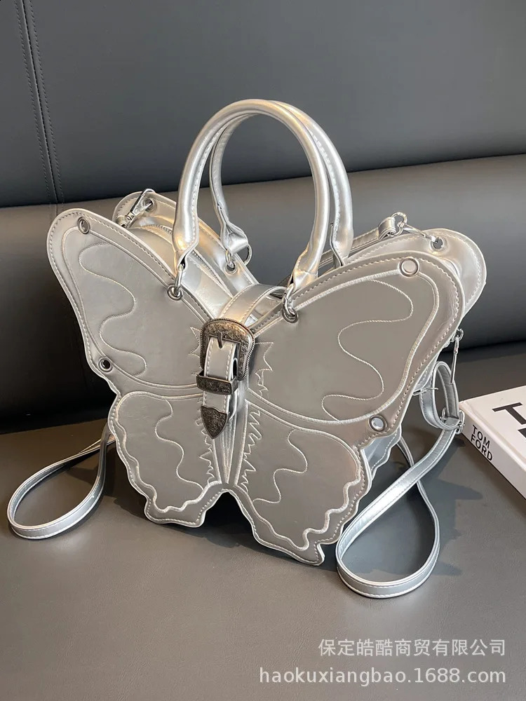 Butterfly Backpack For Women Fashion Cool Embroidered Shoulder Bag Students Large Capacity Portable Tote Bag 240812