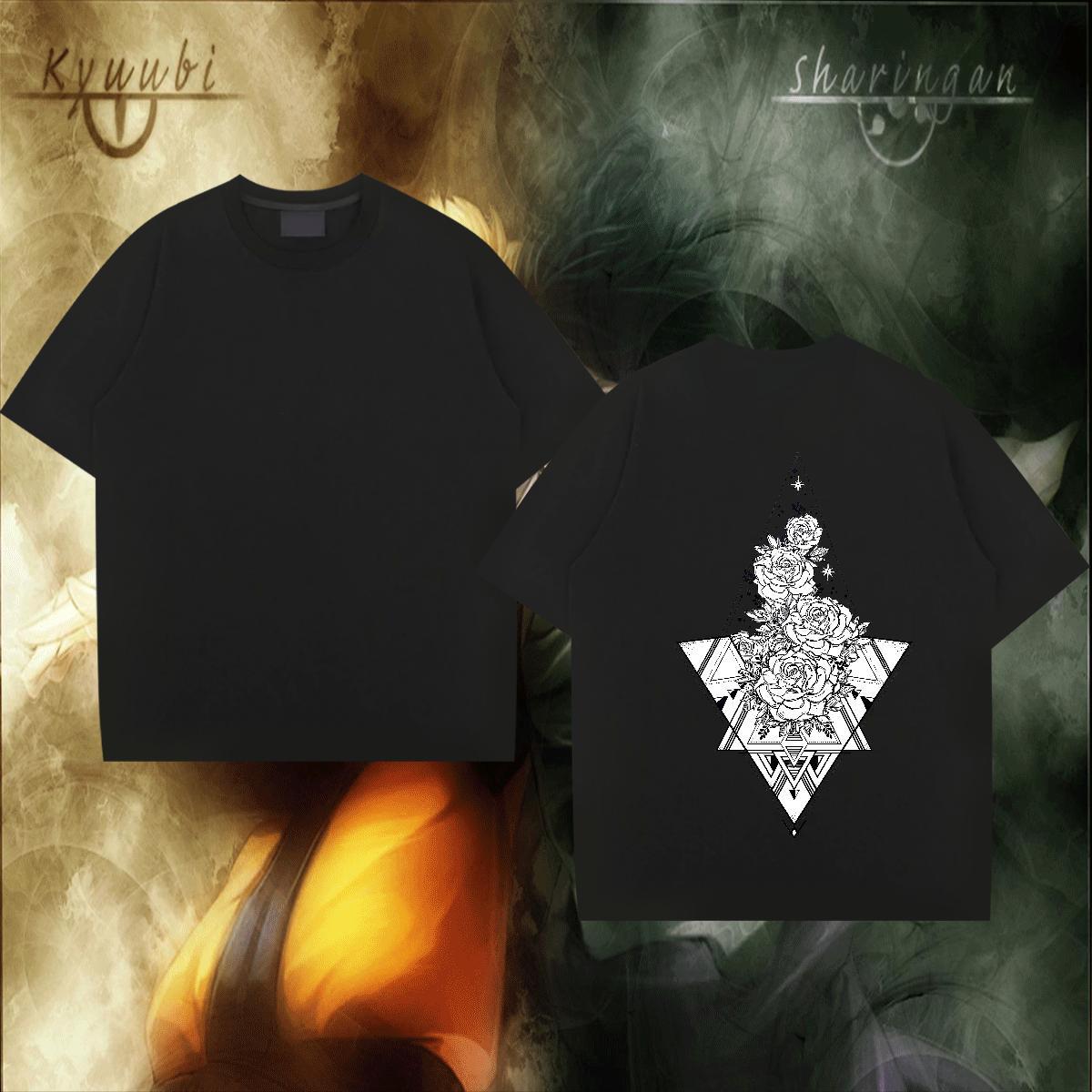 DIY T Shirts Men eye of the devil Clothings 230g Cotton Hip Hop Loose Fit Oversized Crew Neck Breathable Mens Tshirts