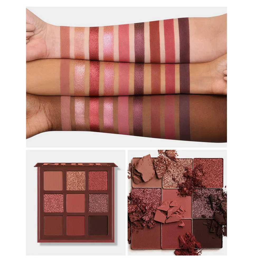 Fashion eye shadow Palette 9 Kleuren Matte Oogschaduw Palette Flash Oogschadu Makeup Naakt Makeup Set Korean CosmeticsW241212