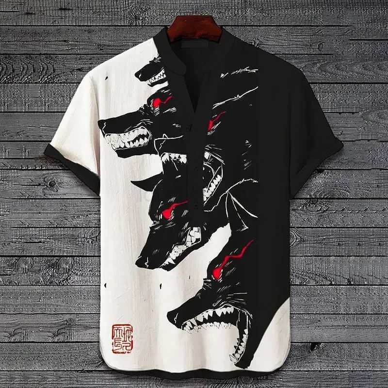 2024 Hawaii fashion linen high-quality fabric mens short sleeved shirt European and American popular style street casual wearXJ240812