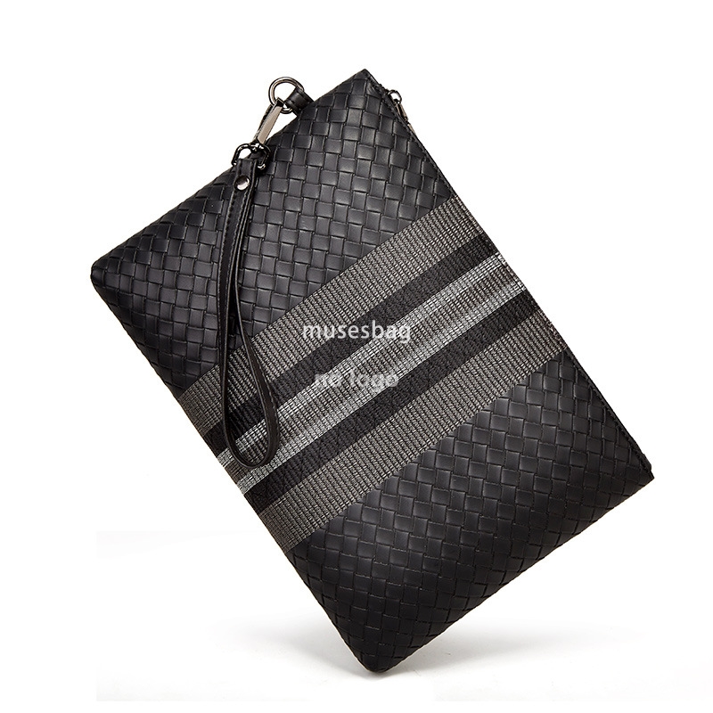 New men's woven handbag striped men's handbag document bag business handbag manufacturers directly supply