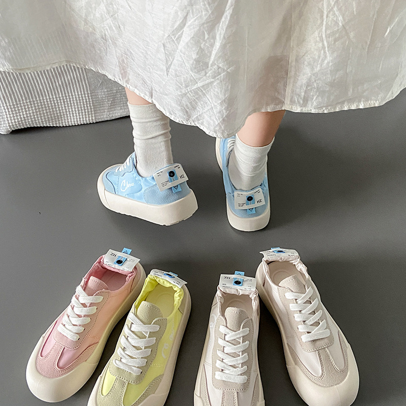Ddmysports Summer New Breathable Little White Casual Big Ead Versatile Korean Board Thick Sole Matsuke Shoes Female R Outdoor