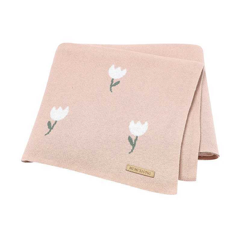 Newborn baby blanket 100 * 80cm breathable cotton knitted baby crib for boys and girls honeycomb 100 * 80cm outdoor throwing game mat for young childr