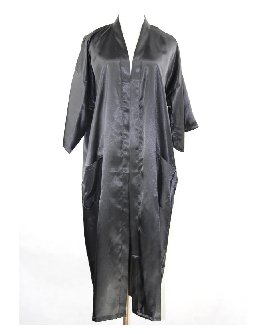 Arrival Chinese Men Rayon Silk Nightgown Traditional Japanese Yukata Kimono Gown With Belt Plus Size S-XXXL NM011 240812
